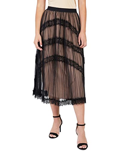 Twin Set TA72G1 Falda, Negro (Nero), 42 para Mujer