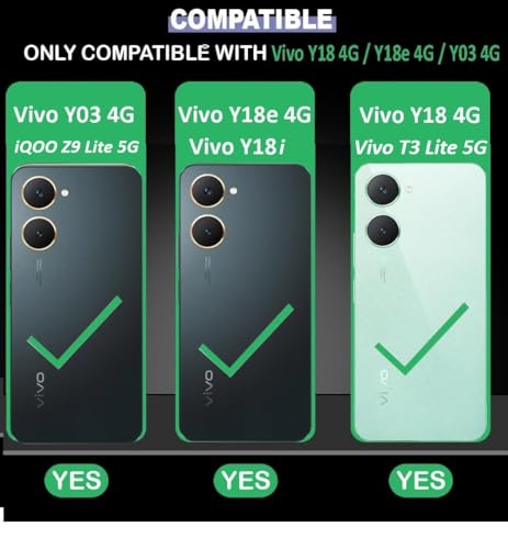 Image of COVERBLACK Soft Rubber Back Cover Compatible Model for Vivo V2333 / Vivo Y18 - Transparent