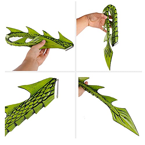 Patgoal Halloween Dragon Costume For Kids Children's Dragon Costume Mask Tail Mask Set Cosplay Costume (Green) #TOP5