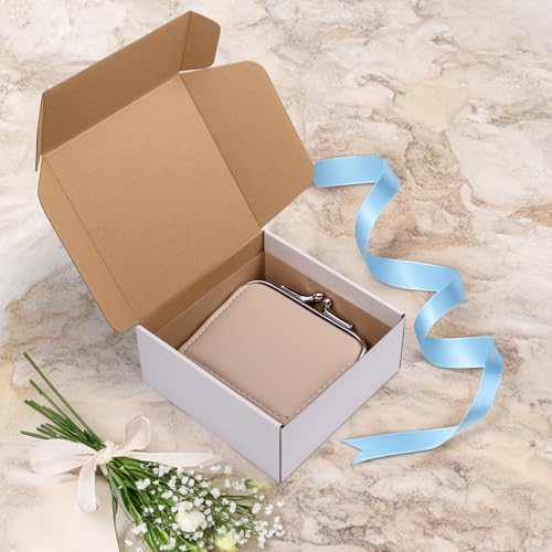 Image of RLAVBL 9x9x4 Inches Shipping Boxes Set of 25, White Small Corrugated Cardboard Box, Mailer Boxes for Packing Small Business