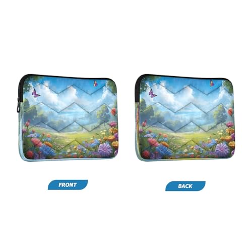Funda para portátil de 13-14 pulgadas diseño flores paisaje miniatura 2
