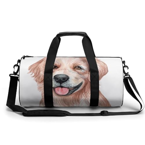 Sac de sport gym dog painting 45x23x23cm bagage cabine
