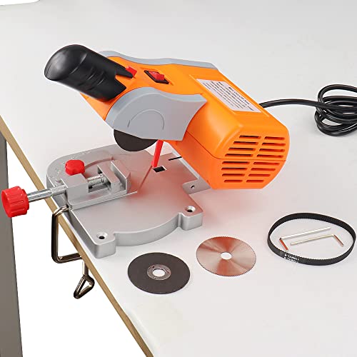 Si Fang SFHJS00000091-1 Benchtop Cut-Off Saw Miniature Compound-Cutting - Si Fang Mini Miter Cut-Off Chop Saw For Metal Wood Plastic Crafts Making Carbon Arrow Shafts Cutting, Max 45° Adjustable Small Electric Table Saw thumb #1