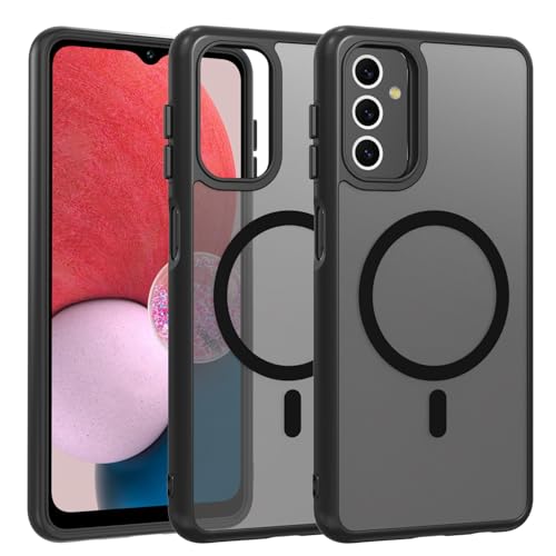 ZYIMOU für Samsung Galaxy A13 4G/A13 5G/A04S Hülle Kompatibel mit MagSafe Handyhülle Magnetisch für Samsung A13 4G/A13 5G/A04S Kameraschutz Rückseite Dünn Stoßfest Schutzhülle (Schwarz)