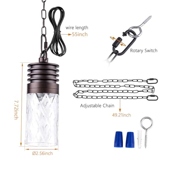 Hanging Lights Outdoor Pendant Lights 4.5W 2700K ORB Finish