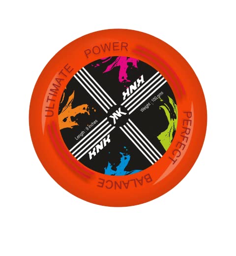 KNK Frisbee for Outdoor Sports Games on The Beach, Lake, & Pool, Catching & Throwing Discs, Dog Training Disc, Flying Discs for Kids, Adults, and Dogs, Unbreakable Soft Flexible Plastic (Orange)