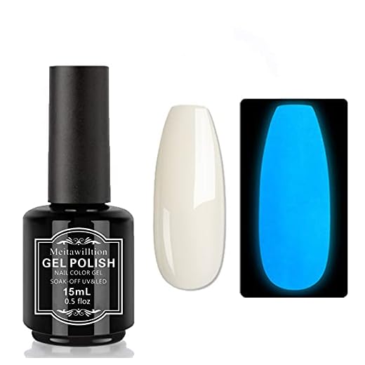 Meitawilltion Glow in the Dark Gel Nail Polish,15ml Soak Off UV Glow Luminous Effect Gel Polish,Fluorescent Bright Lacquer Salon DIY At Home Neon White