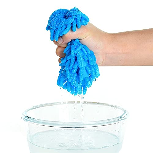 Guante de lavado de coche, guante de lavado de coches, guante de lavado de autos de chenilla coral guantes de microfibra suave para limpieza de coche, guante de paño de cera (color: verde