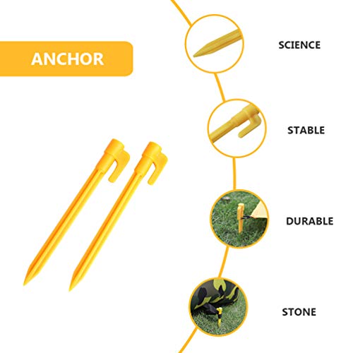 BESPORTBLE estacas de barraca de plástico resistente para acampamento, praia, barraca de acampamento