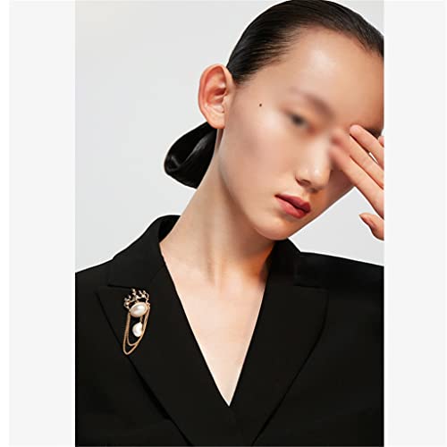 Broche fleur perle d'eau douce accessoire rétro pour robe de soirée