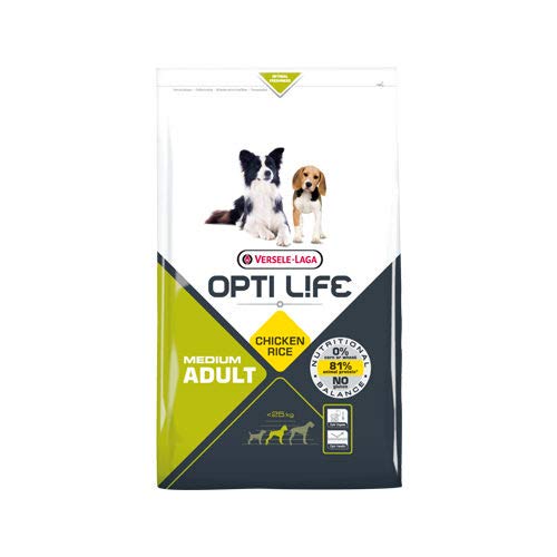 VERSELE-LAGA - Opti Life Adult Medium - Trockenfutter für Hunde - Mittelgroße Rassen - 12,5kg