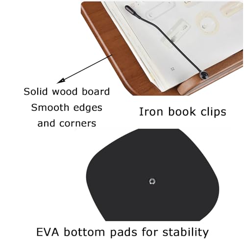 Générique Pupitre de Lecture sur Pied réglable, 39 x 26 cm, Angle de 180°, Hauteur Ajustable, idéal pour Les Recettes, Les manuels Scolaires et Les partitions, Parfait pour la Maison et Le Bureau.