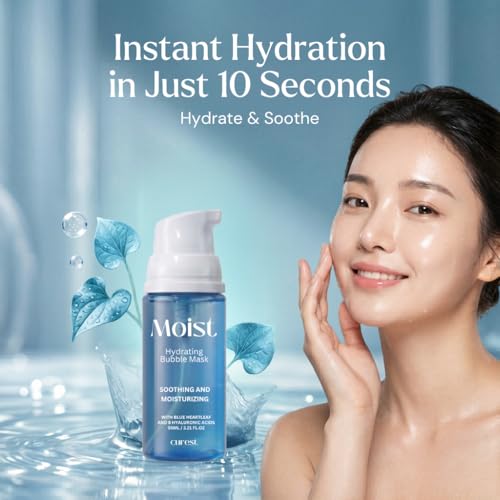 Image of Curest Micro Bubble Wash-Free Radiant Glow Hydrating (Hydrating) | Korean skin care set featuring micro bubble mask korean formula; rapid 10 seconds bubbl ultimate moisturizing makeup prep