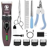Picture of Dog Clippers Cordless Grooming Kit Professional Horse Clippers with 4 Comb Guides, Low Noise Pet Clippers Rechargeable Grooming Tools for Dogs Cats Horse Pets