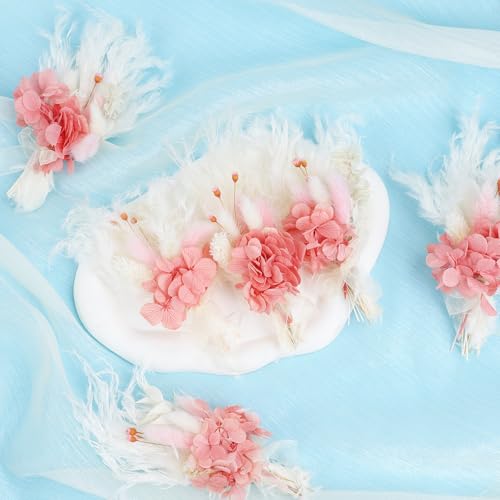6 mini ramos de flores secas boho para decoración miniatura 6