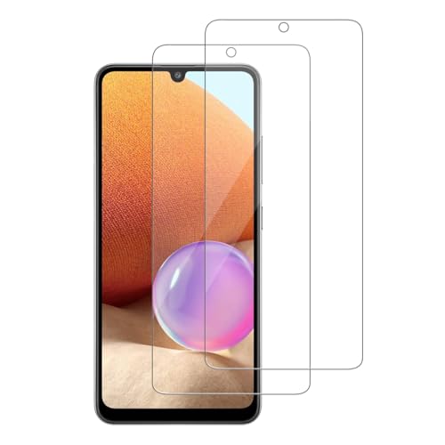 Heenjer 2 Pack for Samsung Galaxy A32 5G Screen Protector Tempered-Glass Micro-curved Edges Case Friendly Bubble Free HD Clear Easy Installation