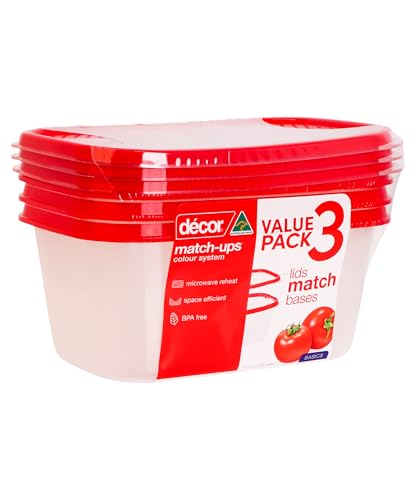 Décor MATCH-UPS BASICS OBLONG RED 1L 3PK