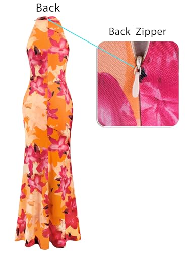 Image of VFSHOW Womens Formal Sexy Halter High Slit Prom Wedding Guest Maxi Dress 2023 Illusion Sweetheart Neckline Evening Long Gown
