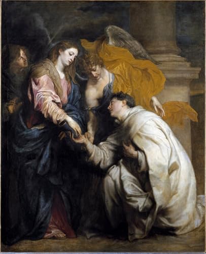Huile sur toile Saint Hermann Van Dyck impression haute qualité
