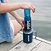 AeroPress Travel Coffee Mug with Handle, Double-Wall Vacuum Insulated Stainless Steel with Splash-Resistant Slider Lid, Compatible for Hot or Cold Drinks, Dishwasher Safe, 12 oz, Blue
