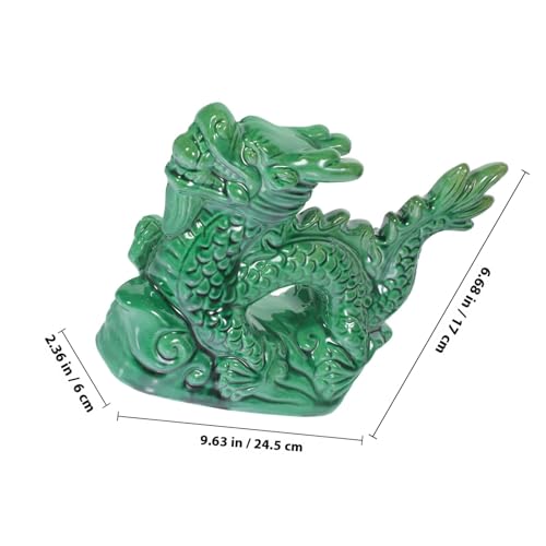 Figurine de dragon céramique surface lisse objet décoration intérieur moderne salon