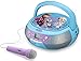 Produktbild ekids FR-430 Disney Frozen CD-Player mit Mikrofon für Kinder tragbar Anna und ELSA blau