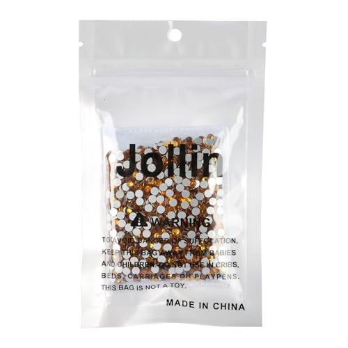 Image of Jollin Crystal Flatback Rhinestones Gems for Crafts 4mm SS16, Topaz | Glue Fix, 1440pcs Glass Rhinestones for Bedazzling, Clothes, Tumblers, Nail Art, Shoes, Bags, Caps & Accessories Decoration
