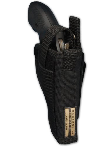 Barsony Holsters And Belts S&W Taurus Colt Charter Arms .22 .38 .357 Revolver Draw Outside The Waist Band, Black, Right Hand, Size 1 #TOP3