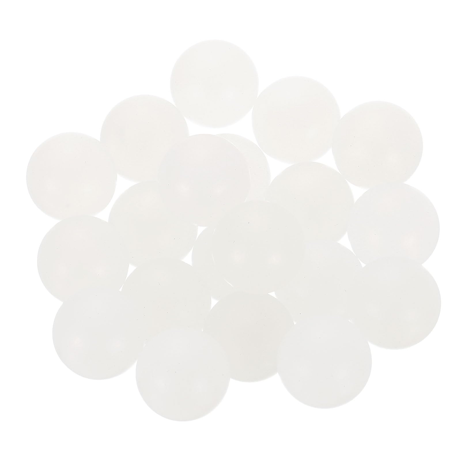 sourcing map 20 bolas de rodamiento de plástico PP 20 mm, bolas sólidas de precisión, blanco