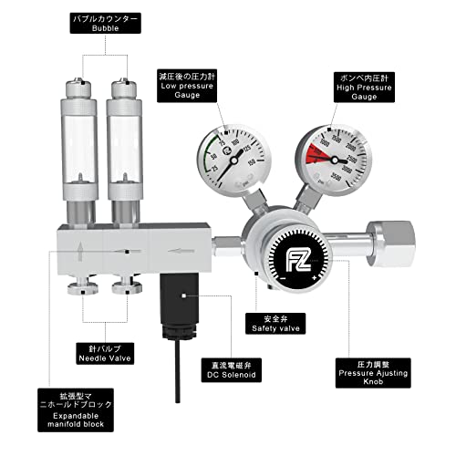 Régulateur CO2 aquarium à pression réglable et vanne haute précision
