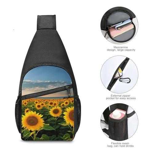 Mochila Deportiva Tipo Sling Blanca para Hombre y Mujer miniatura 5