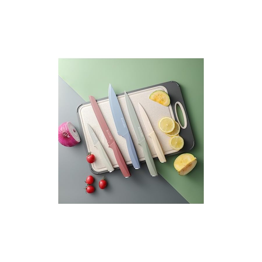 Knife-Set-6-Pcs-Color-Coded-Kitchen-Knife-Set-with-Block-5-Color-Anti-Rust-Coating-Stainless-Steel-Chef-Knife-Set-Super-Sharp-Kitchen-Knives-with-Stand-Cooking-Knives-for-Kitchen-with-Gift-Box Knife Set, 6 Pcs Color-Coded Kitchen Knife Set with Block, 5 Color Anti-Rust Coating Stainless Steel Chef Knife Set, Super Sharp Kitchen Knives with Stand, Cooking Knives for Kitchen with Gift Box