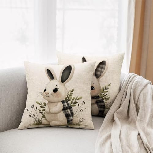 Housse de coussin 20x20 imperméable Pâques Lejnlnng lot de 2