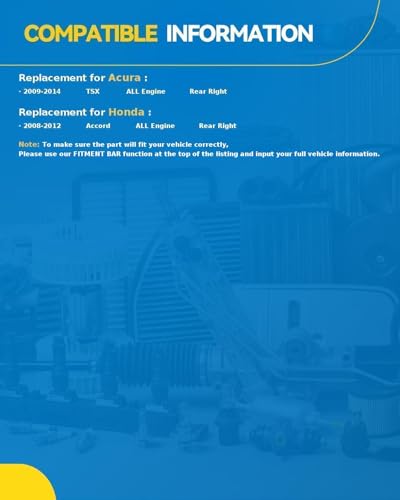 Image of PHILTOP 19-B3358 Rear Right Disc Brake Caliper Assembly Replacement For Honda Accord 2008-2012, Acura TSX 2009-2014, 19B3358, Rear Right Passenger Side