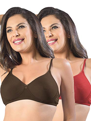 Image of SONARI Womens Non Padded Cotton Bra | Wire Free, Medium Coverage, Seamless Cups, Comfortable Polyester Cotton Blend Fabric | Adjustable Straps, Ideal for Everyday Wear - Smile