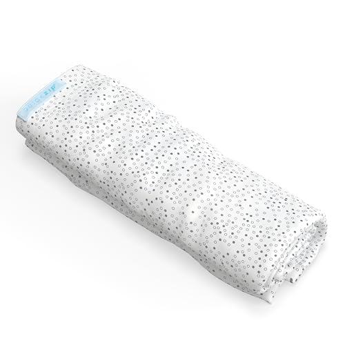 Image of QuickZip Crib Extra Zip-On Sheet (SecureFit Wraparound Base Not Included) - Faster, Safer, Easier Baby Crib Sheets - Gray Dot 100% Cotton - Fits All Standard Crib Mattresses