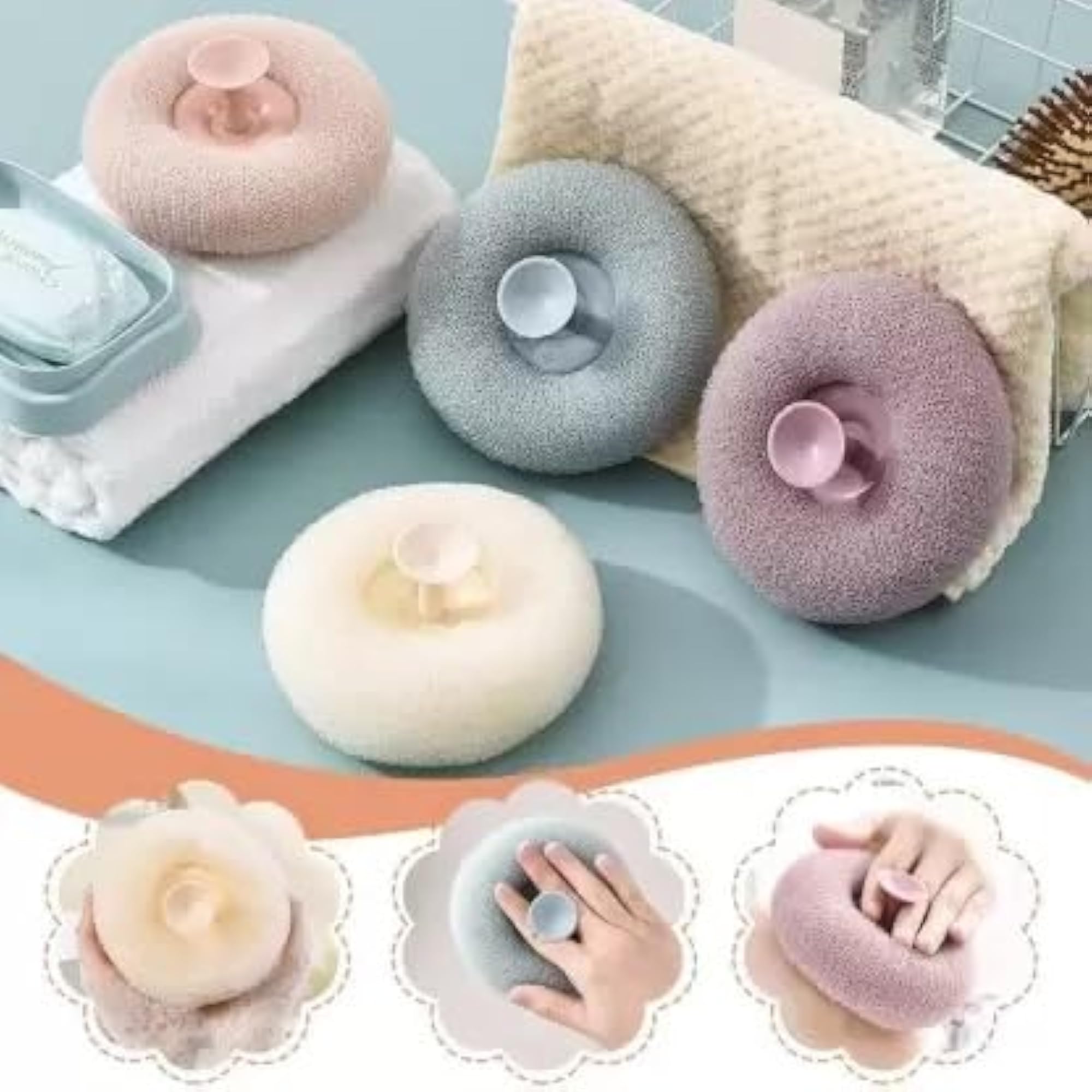 Exfoliating Sponge Shower Bath Loofah, Soft Massager for All Ages