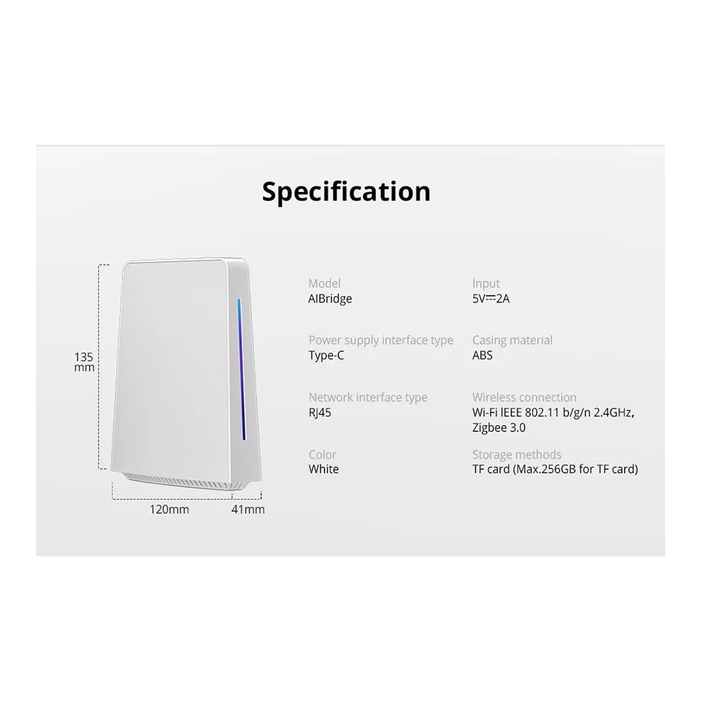 IHost Smart Home Hub AIBridge Zigbee 3.0 Gateway Matter Servidor Local Privado para Dispositivos Wi-Fi LAN Abierta (4 GB)