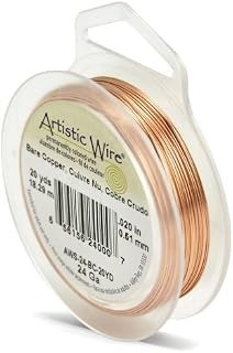 Beadalon Artistic, 24 Gauge, Bare Copper, 20 yd (18.3 m) Craft Wire