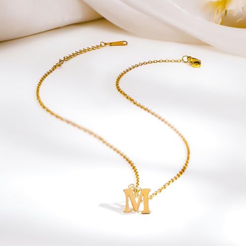 Image of Rubans Demi Fine Stainless Steel Alphabet Pendant CZ Gift for Women & Girls