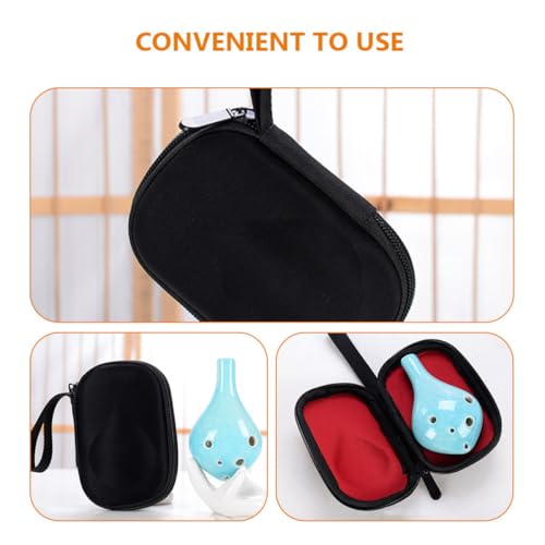 Pochette pour ocarina 6 trous étui rangement portable eva noir - 7
