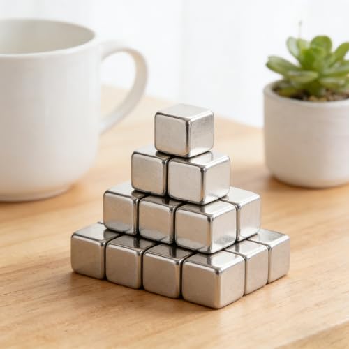 45 Stück Klein Neodym Magnete, Extra Stark Kleine quadratische Würfelmagnete, Mini Magnete für Glasmagnettafel, Lustig, Magnettafeln Kühlschränkmagnet Whiteboardmagnet Bastelarbeiten (5 x 5 x 5 mm)