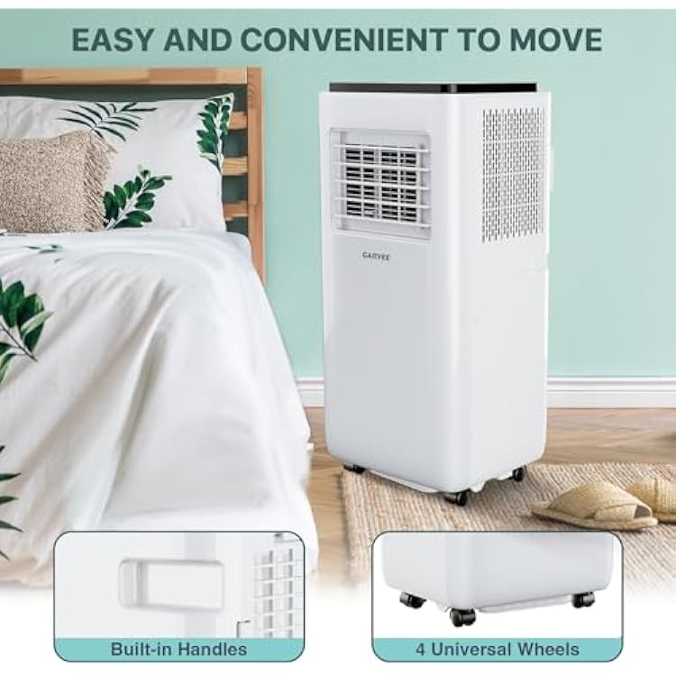 GarveeHome 10000 BTU Portable Air Conditioners, 4 in 1 Portable AC Unit with Cool Dry Fan Sleep Modes, Cools Up to 450 sq.ft, Quiet, Remote, LED Display, 24H Timer, Window Install Kit for Bedroom