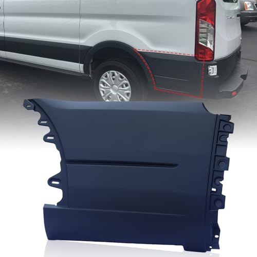 APASQRO Rear Left Lower Quarter Panel Trim Molding for Transit 150 250 350 2015-2019, Bumper Cover Extension End Cap Accessories, Matte Black, Driver Side by APASQRO - Used condition - US$77.86
