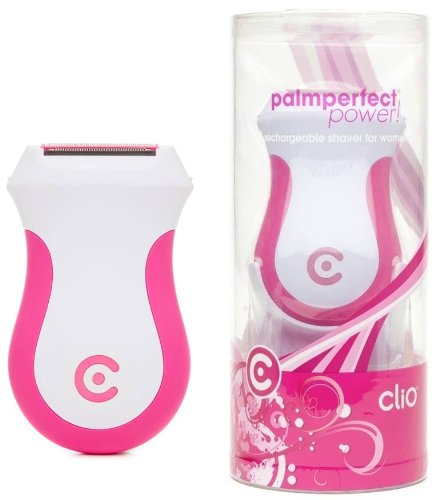 Clio Designs Model - 3870 Palmperfect Power Rechargeable Shaver for Women, Magenta/White: retailer-supplied image