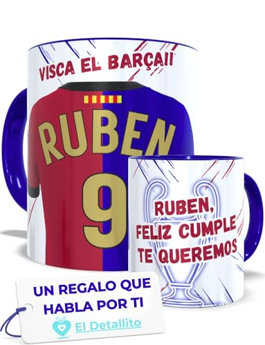 El Detallito & Tú Taza Barcelona Personalizada Nombre Número Y