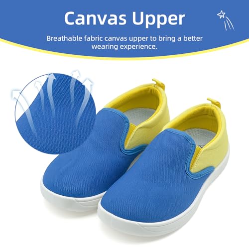 Tênis infantil de lona infantil sem cadarço, bico largo, sem calço, confortável, leve, tênis de corr