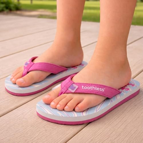 Image of toothless Kids Printed Flip Flop | Soft EVA Sole | Anti-Slip | Comfortable Wear | Lightweight | Durable | Summer Footwear for Boys & Girls | Casual Slippers