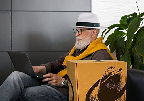 Genuine Panama Hats Hat Box For Travel - Storage - Gift Box - Lightweight And Protective (1 Pack, Fedora Design) #TOP5