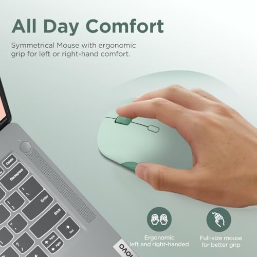 Lenovo 350 Wireless Bluetooth Mouse, Silent Click, 3 Level DPI (1000, 1600, 2400), 36 Month Battery Life, 2 Device Pairing, Breeze Moss by Lenovo - Image 6